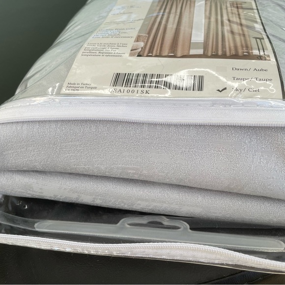 Fiona Rod Pocket Drapes pair SKY - Picture 2 of 4